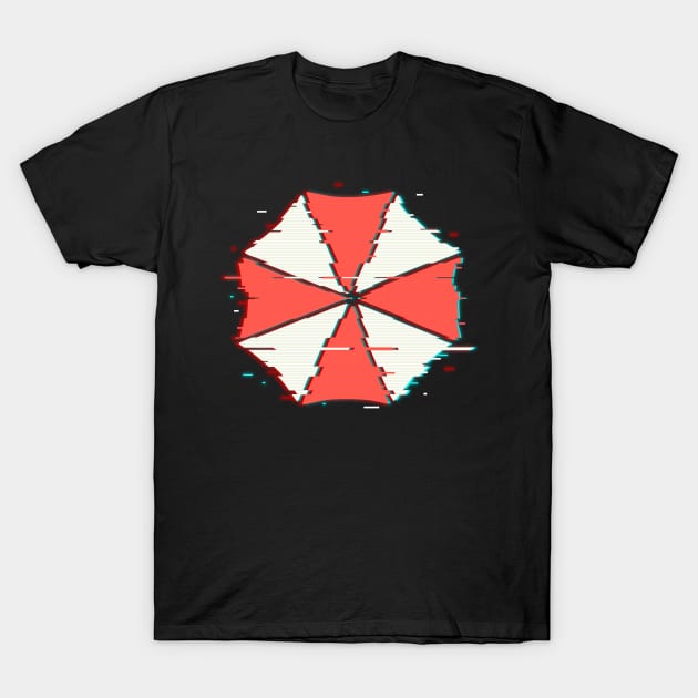 GLITCHY UMBRELLA T-Shirt by Skullpy